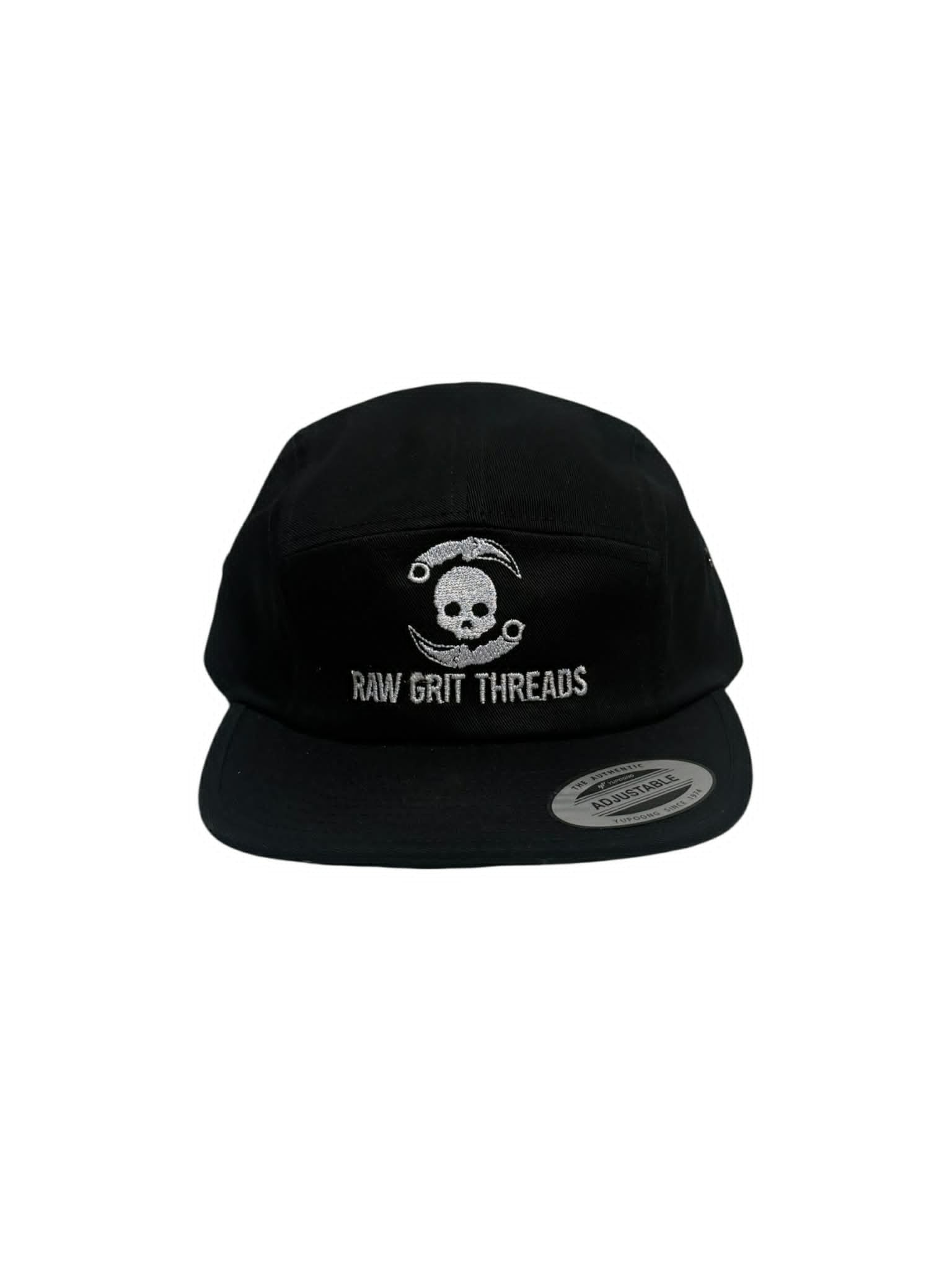 Black 5 panel hat