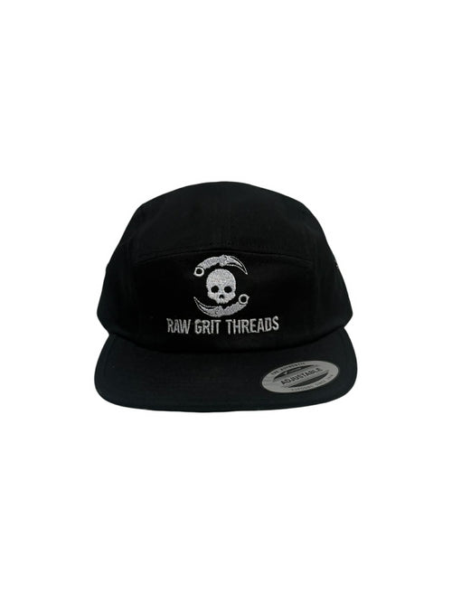 Black 5 panel hat