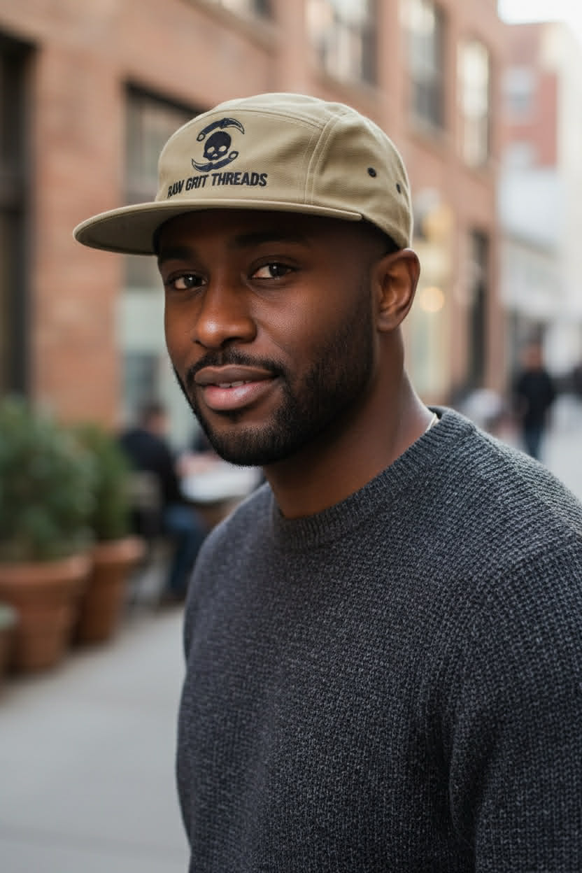 Tan 5 Panel Hat